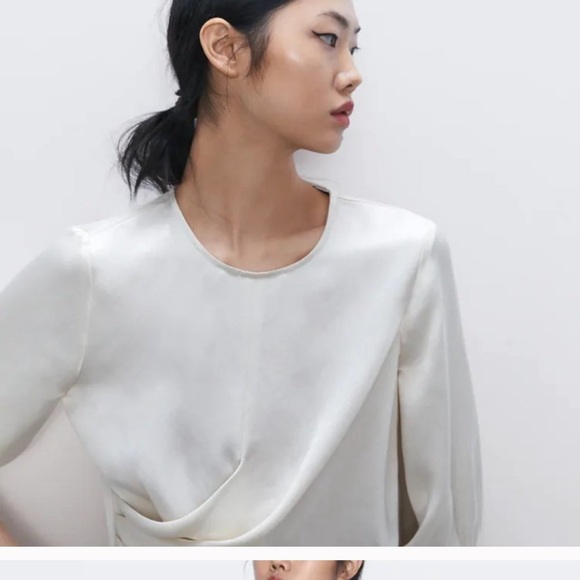 - Zara silk cropped blouse - Picture 3 of 12